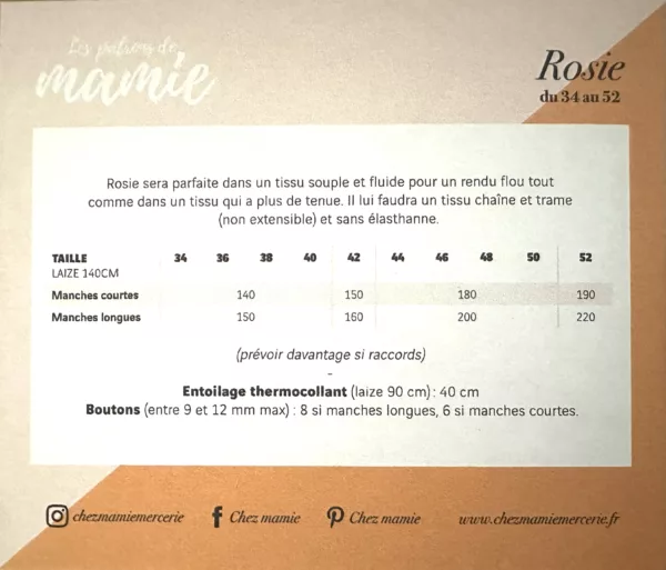 patron de couture chemise rosie les patrons de mamie