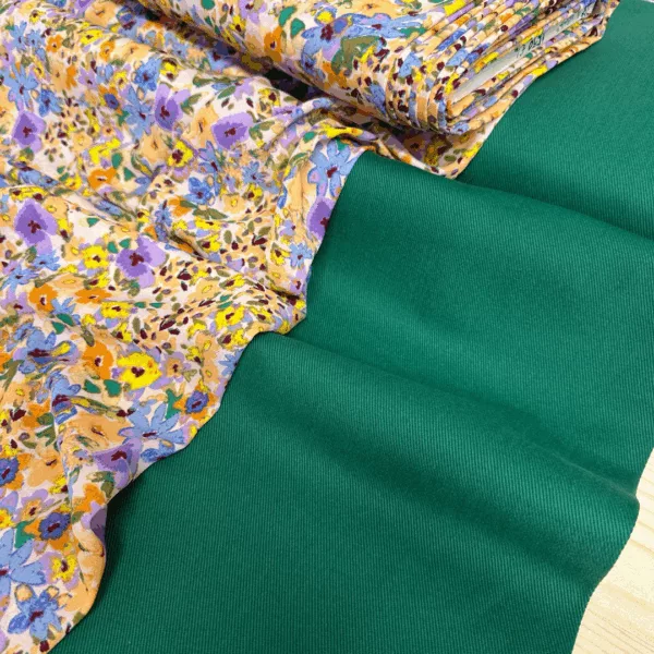 polyester fleuri