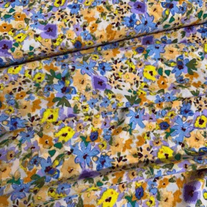 polyester fleuri