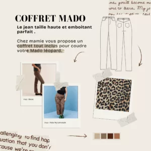 coffret couture patron jean mado leopard