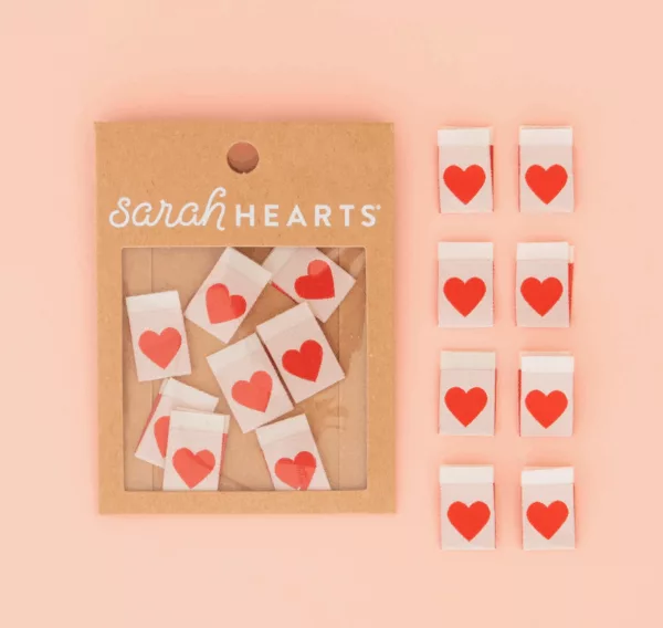 etiquette coeur sarah hearts