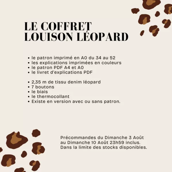 coffret veste louison leopard chez mamie