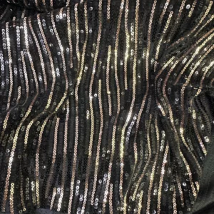 tissu sequin bronze et noir