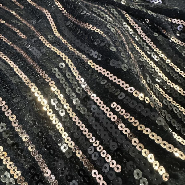 tissu sequin bronze et noir tissu sequin bronze et noir
