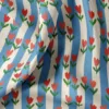rayure tulipe tissu coton rayures et tulipes